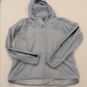 Nike Women's Light Gray Hooded Ski Jacket